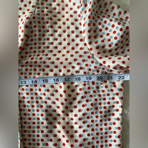 New ModCloth Polka-dot Tie Neck Pleasant Confidence Top Women’s XL Retro - Picture 8 of 10